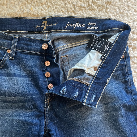 7 for all Mankind Josefina skinny boyfriend jeans; size 28; great condition! - Picture 8 of 10